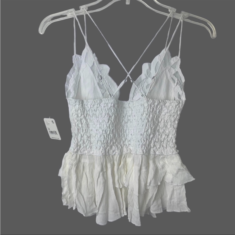 NWT, Free People Intimately “Adella” Cami, White, M, - Picture 10 of 13